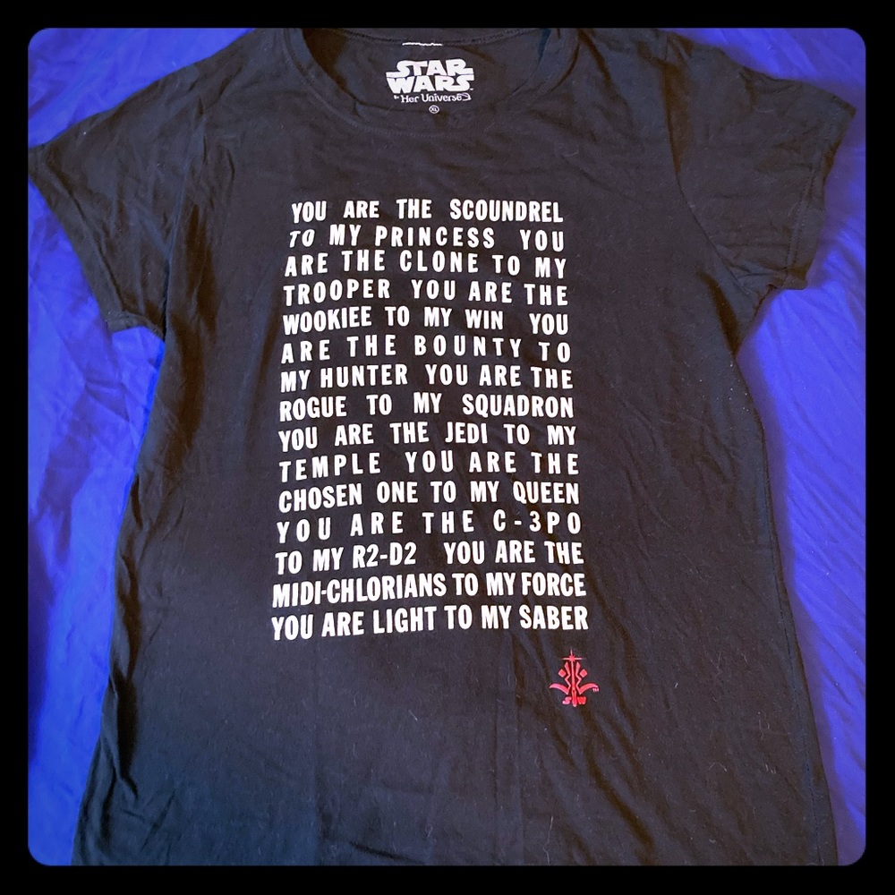 Her Universe Star Wars Valentine’s Day shirt